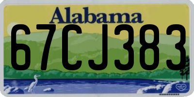 AL license plate 67CJ383