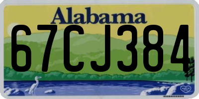 AL license plate 67CJ384