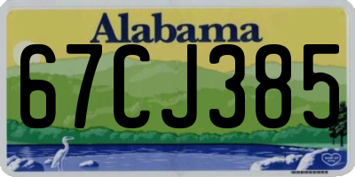 AL license plate 67CJ385