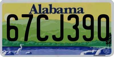 AL license plate 67CJ390