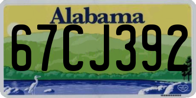 AL license plate 67CJ392