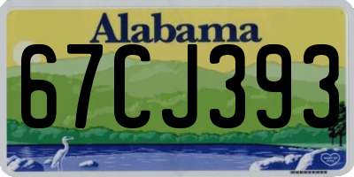 AL license plate 67CJ393