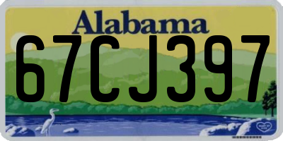 AL license plate 67CJ397