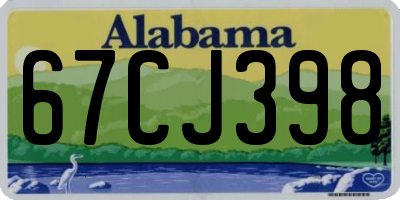 AL license plate 67CJ398