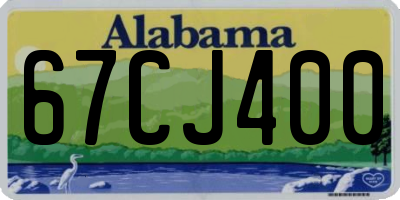 AL license plate 67CJ400