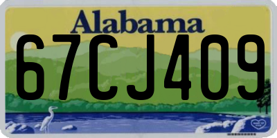 AL license plate 67CJ409