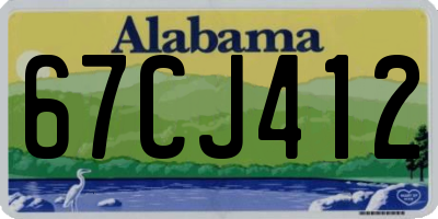 AL license plate 67CJ412
