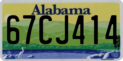 AL license plate 67CJ414