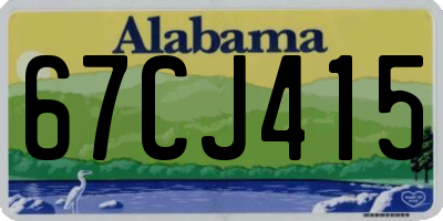 AL license plate 67CJ415