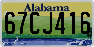 AL license plate 67CJ416
