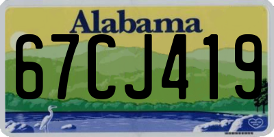 AL license plate 67CJ419