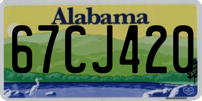 AL license plate 67CJ420