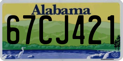 AL license plate 67CJ421