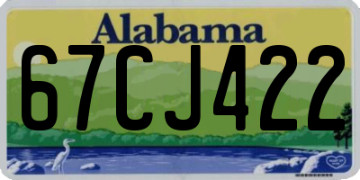 AL license plate 67CJ422