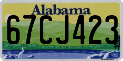 AL license plate 67CJ423