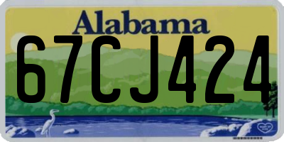 AL license plate 67CJ424