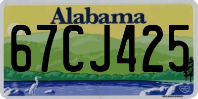 AL license plate 67CJ425