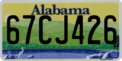 AL license plate 67CJ426