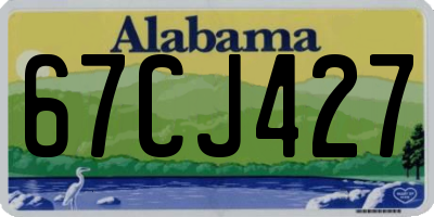 AL license plate 67CJ427