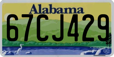 AL license plate 67CJ429
