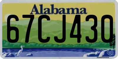 AL license plate 67CJ430