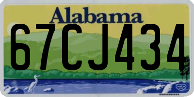 AL license plate 67CJ434