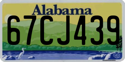 AL license plate 67CJ439