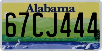 AL license plate 67CJ444