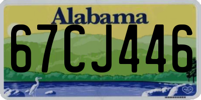 AL license plate 67CJ446