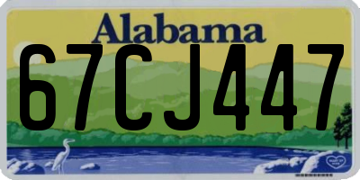 AL license plate 67CJ447
