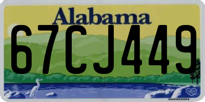 AL license plate 67CJ449