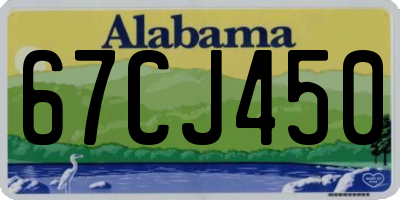 AL license plate 67CJ450