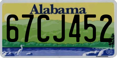 AL license plate 67CJ452
