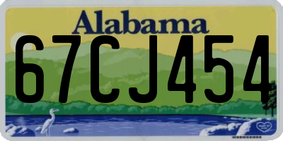 AL license plate 67CJ454