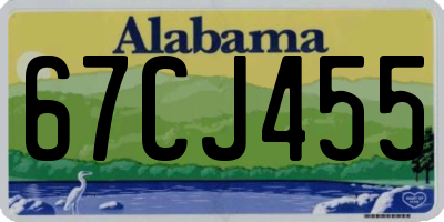 AL license plate 67CJ455