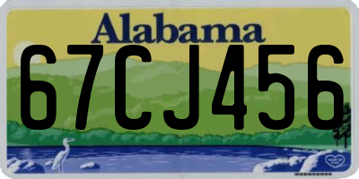 AL license plate 67CJ456