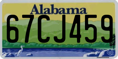 AL license plate 67CJ459