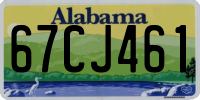 AL license plate 67CJ461