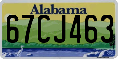 AL license plate 67CJ463