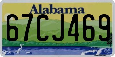 AL license plate 67CJ469