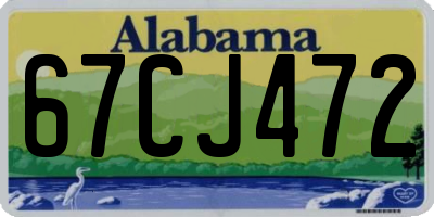 AL license plate 67CJ472