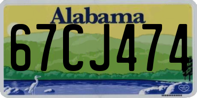 AL license plate 67CJ474