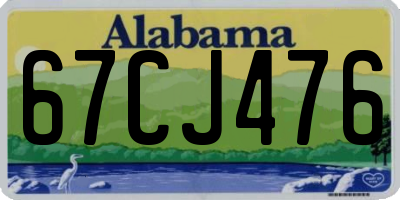 AL license plate 67CJ476