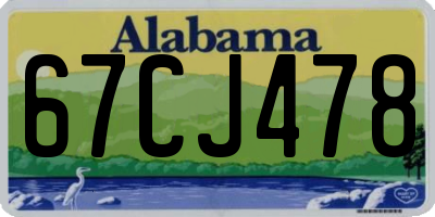 AL license plate 67CJ478