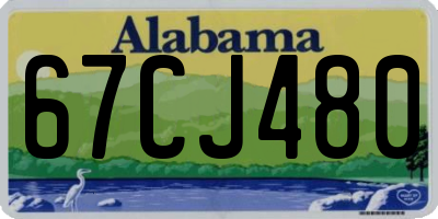 AL license plate 67CJ480