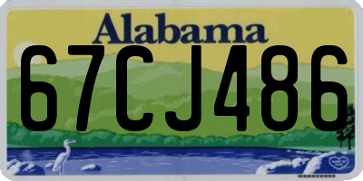 AL license plate 67CJ486