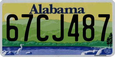 AL license plate 67CJ487