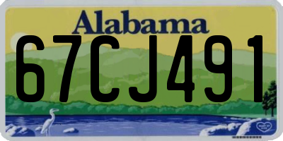 AL license plate 67CJ491