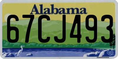 AL license plate 67CJ493