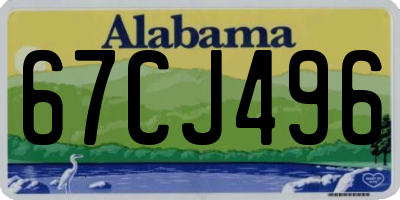 AL license plate 67CJ496